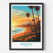Paphos Retro Travel Illustration