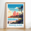 Paradise Island Modern Travel Poster