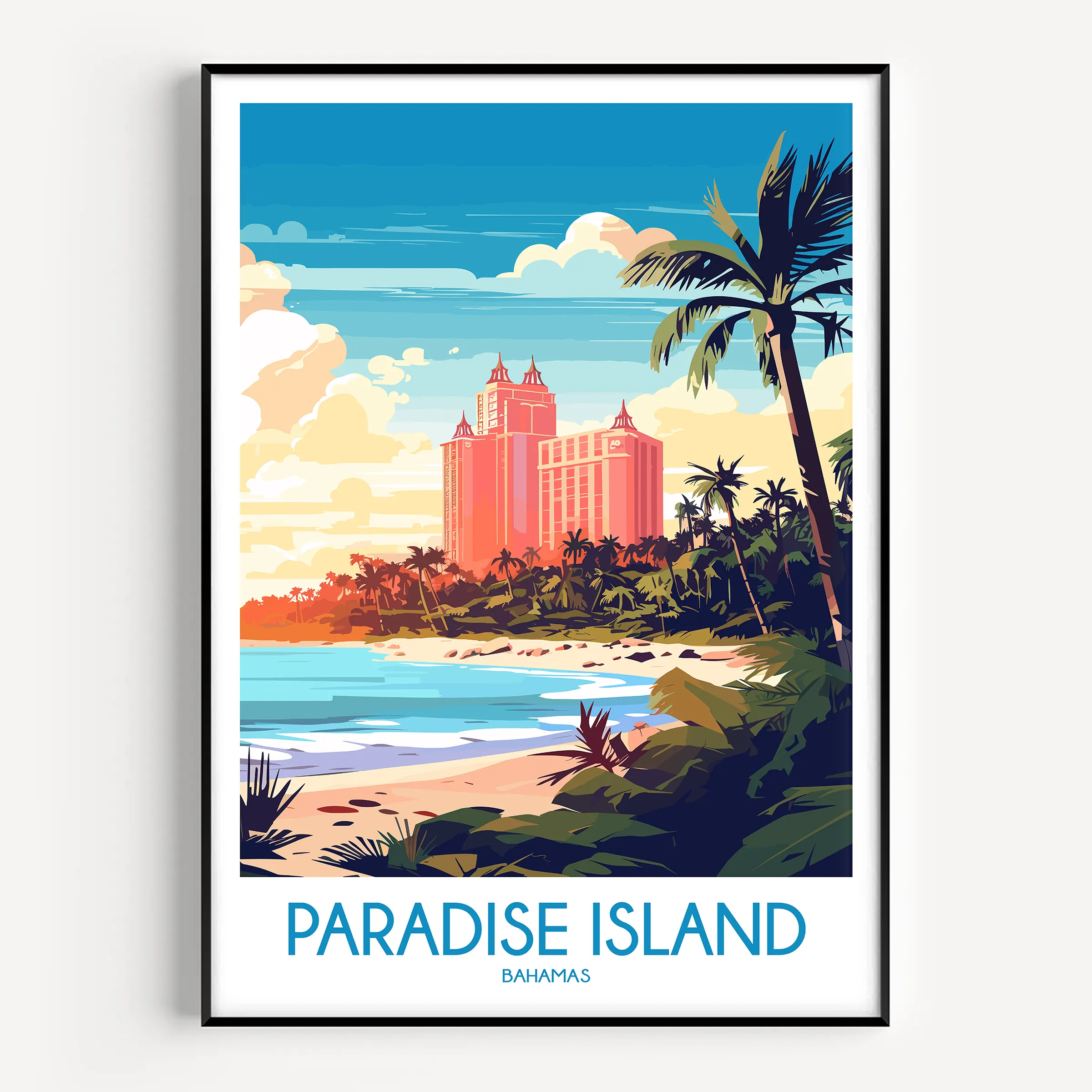 Paradise Island Scenic Landscape Art