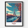 Paris Retro Travel Illustration