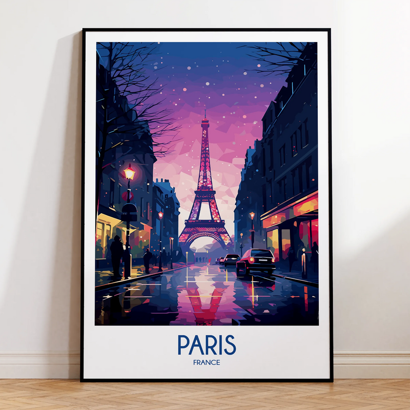 Paris Retro Travel Illustration