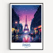 Paris Retro Travel Illustration