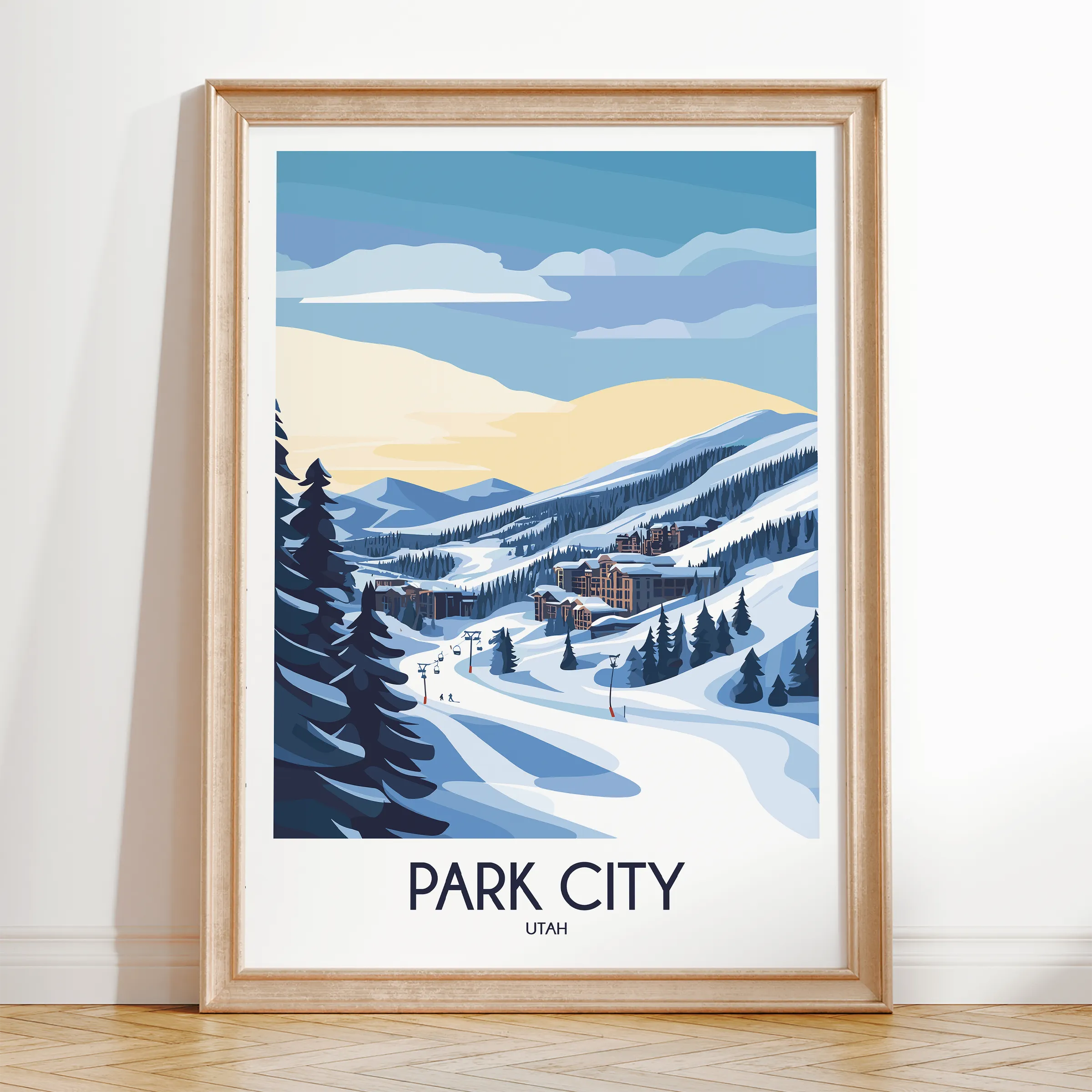Park City Modern Travel Poster