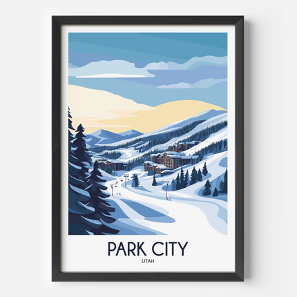 Park City Vintage Style Print