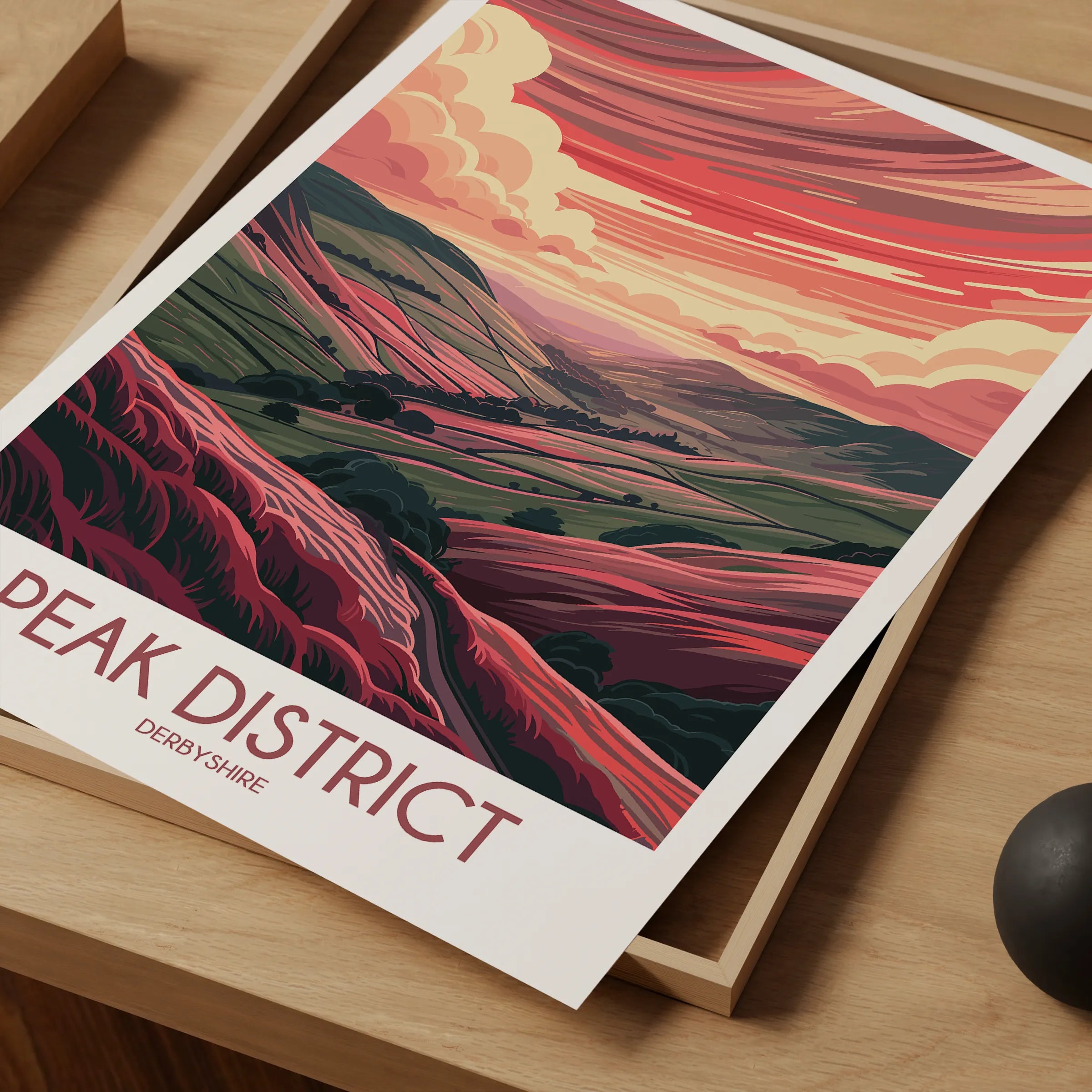 Peak District Modern Travel Poster