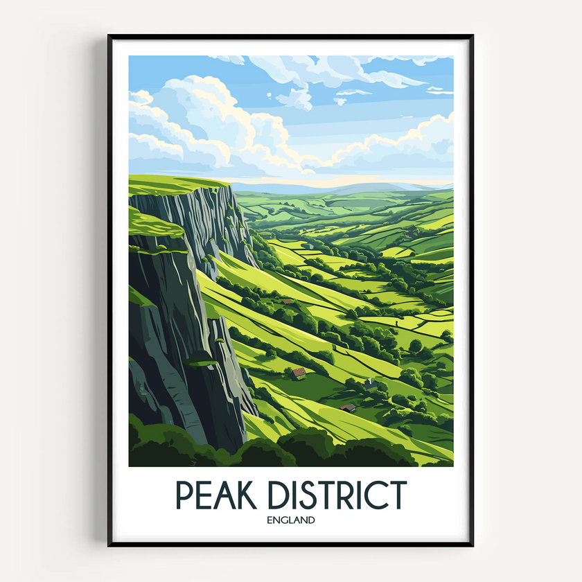 Peak District Modern Travel Poster