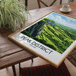 Peak District Retro Travel Illustration