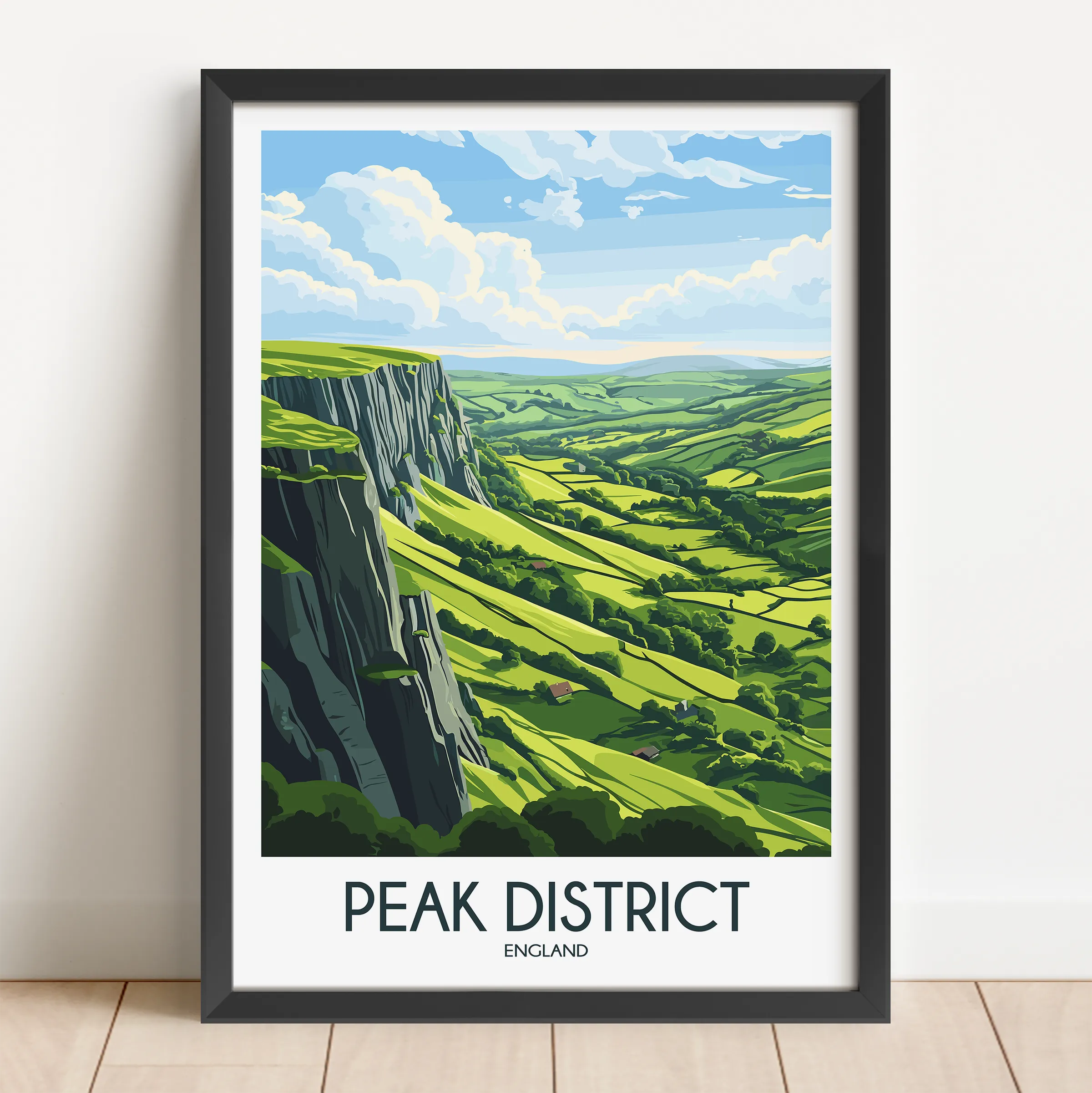 Peak District Vintage Style Print
