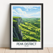 Peak District Vintage Style Print