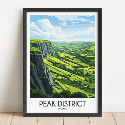 Peak District Vintage Style Print