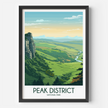 Peak District Vintage Style Print