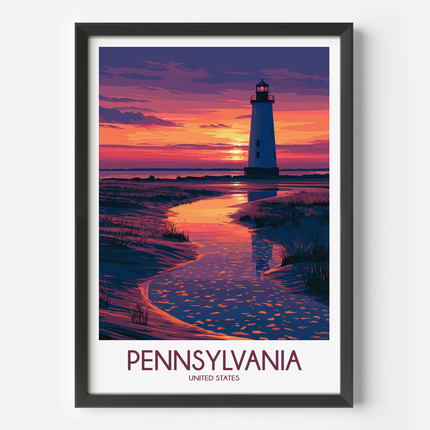 Pennsylvania Modern Travel Poster