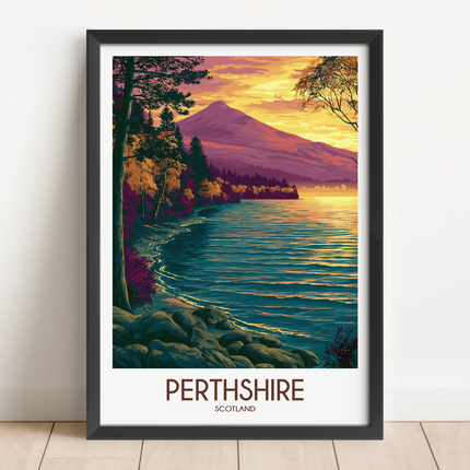 Perthshire Modern Travel Poster