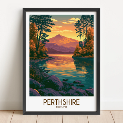 Perthshire Retro Travel Illustration