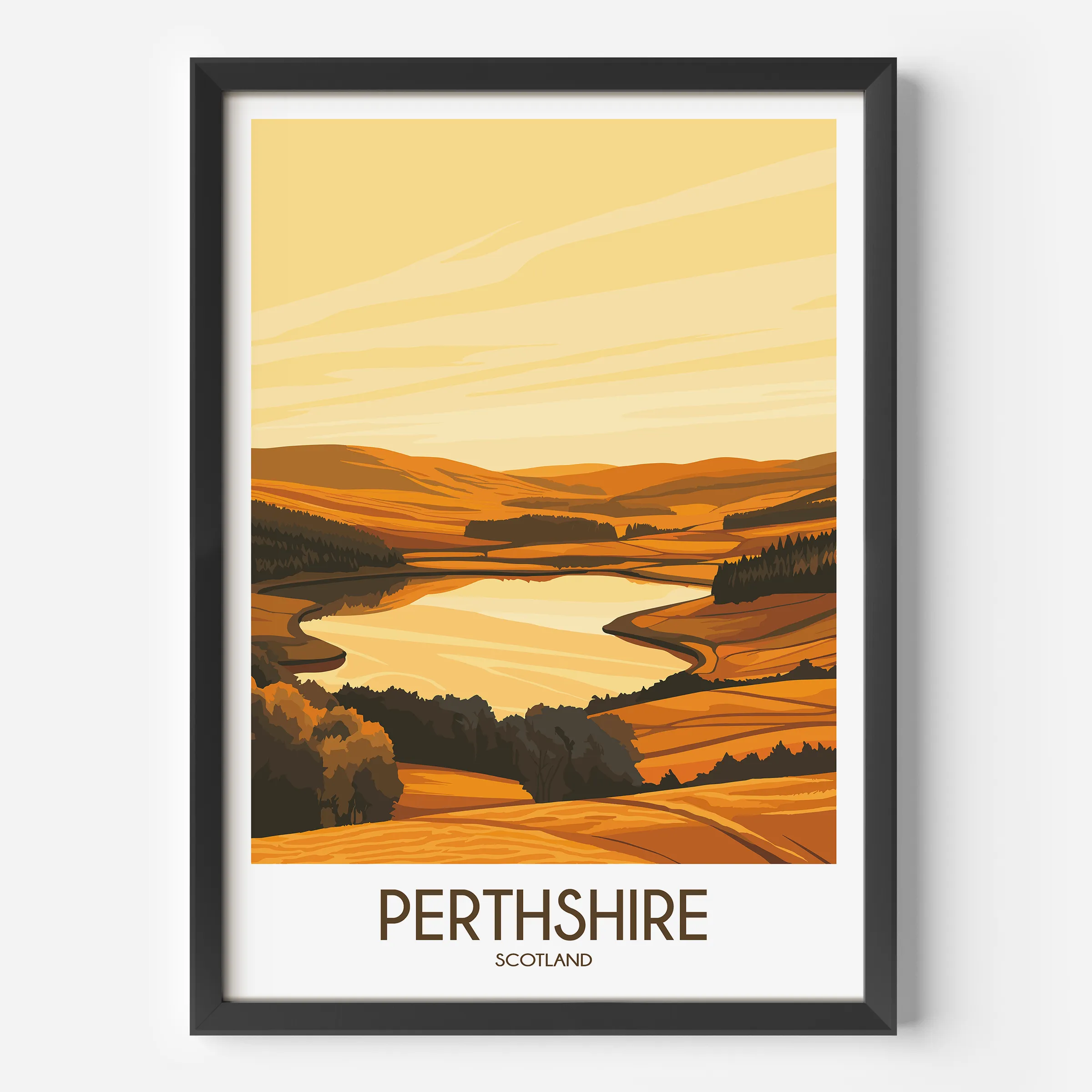 Perthshire Retro Travel Illustration