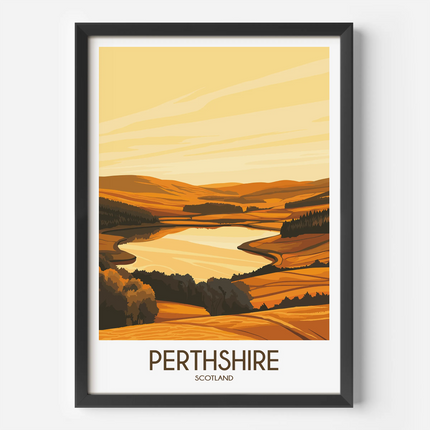 Perthshire Retro Travel Illustration