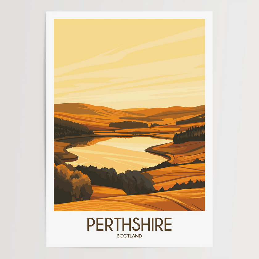 Perthshire Souvenir Poster Print