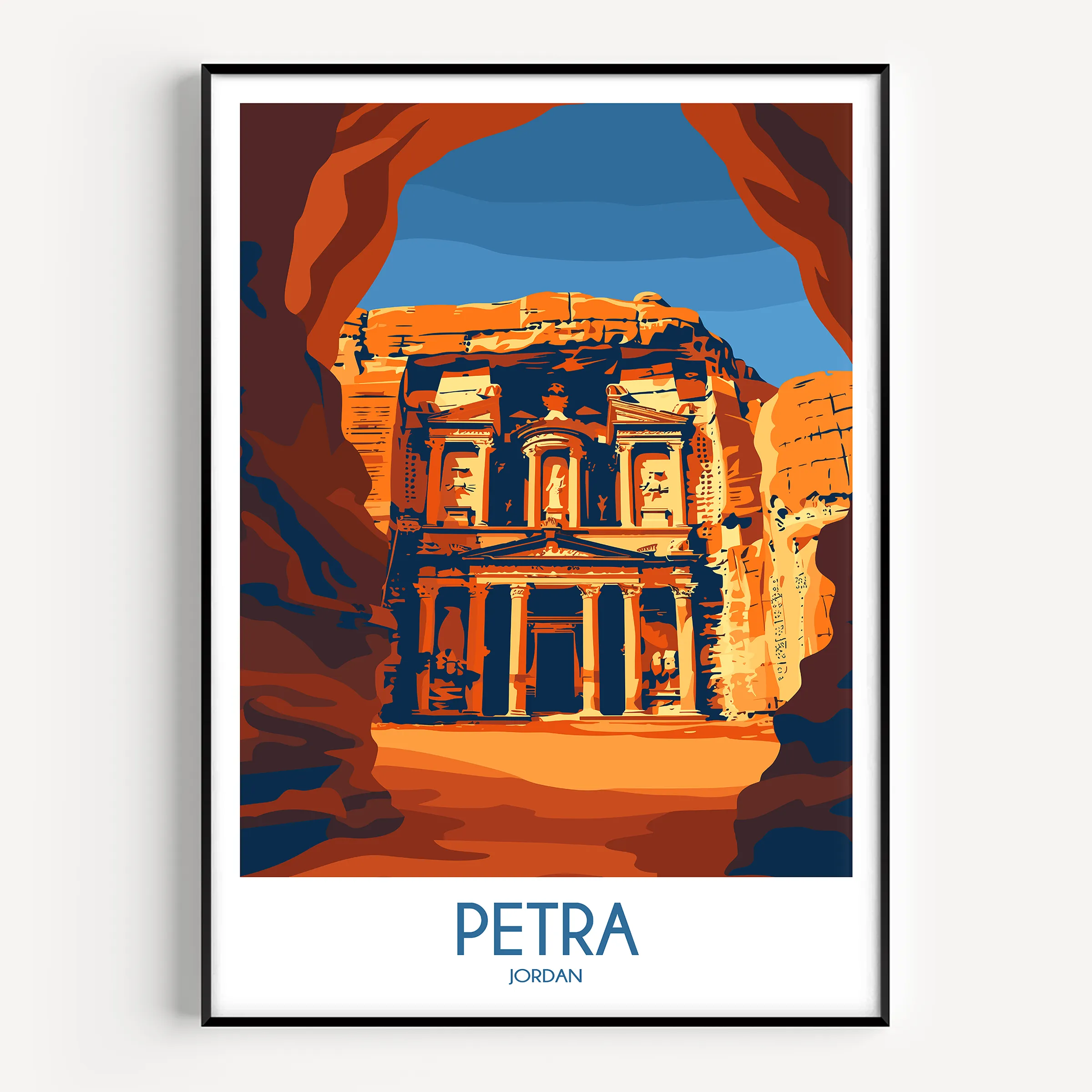 Petra Retro Travel Illustration