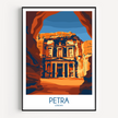 Petra Retro Travel Illustration