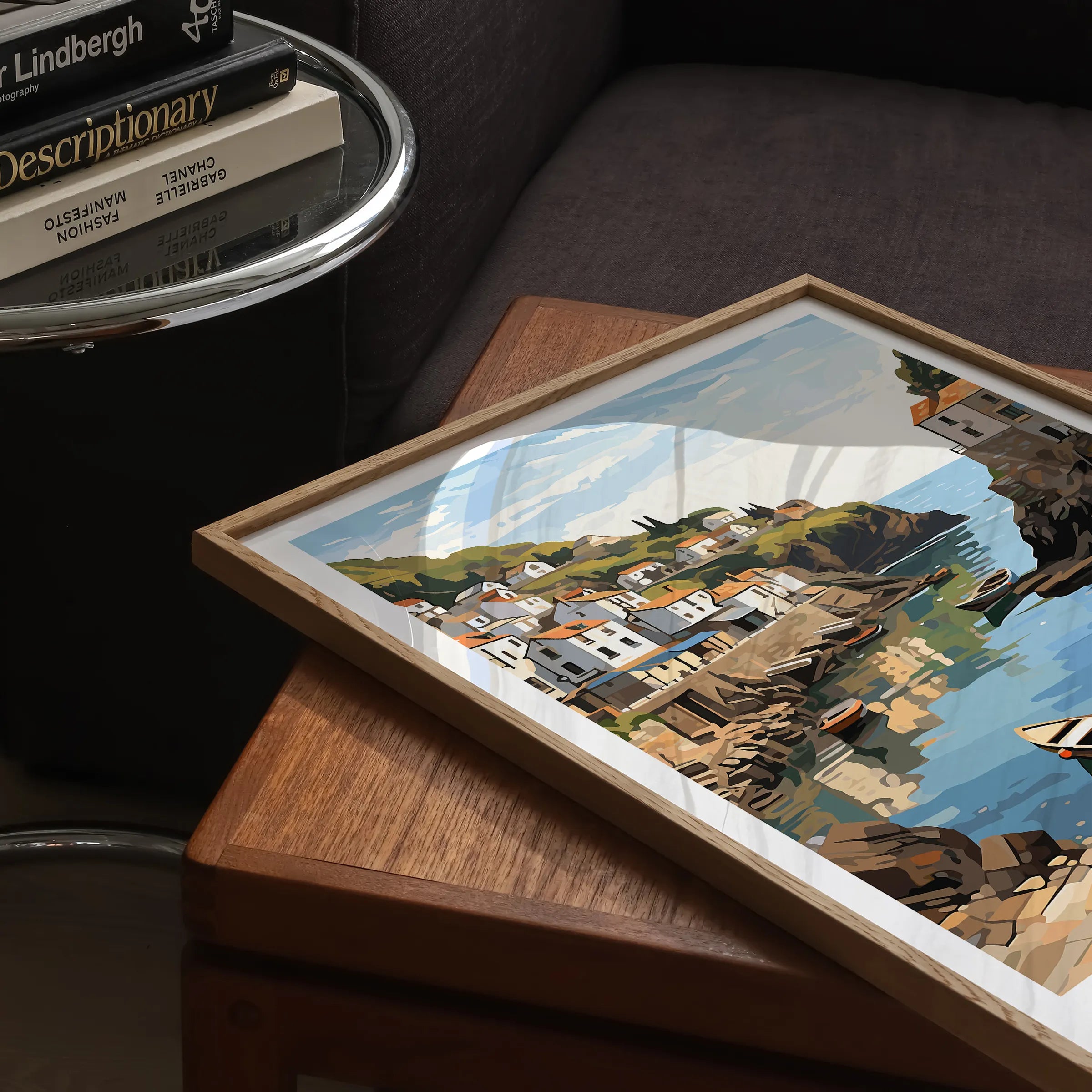 Polperro Retro Travel Illustration