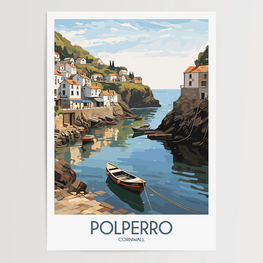 Polperro Scenic Landscape Art