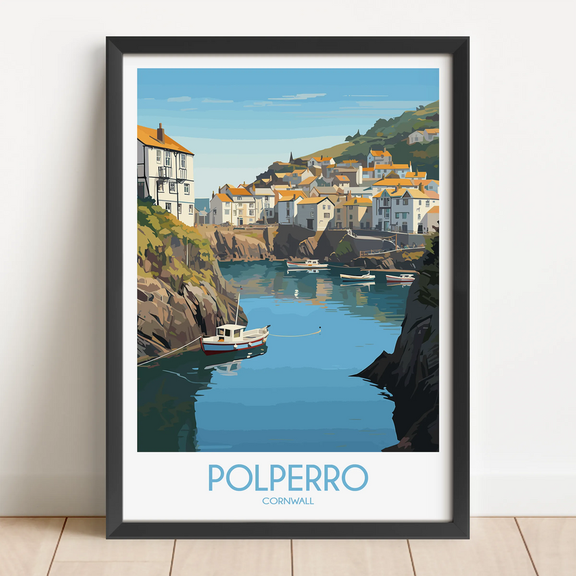 Polperro Souvenir Poster Print