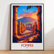 Pompeii Modern Travel Poster