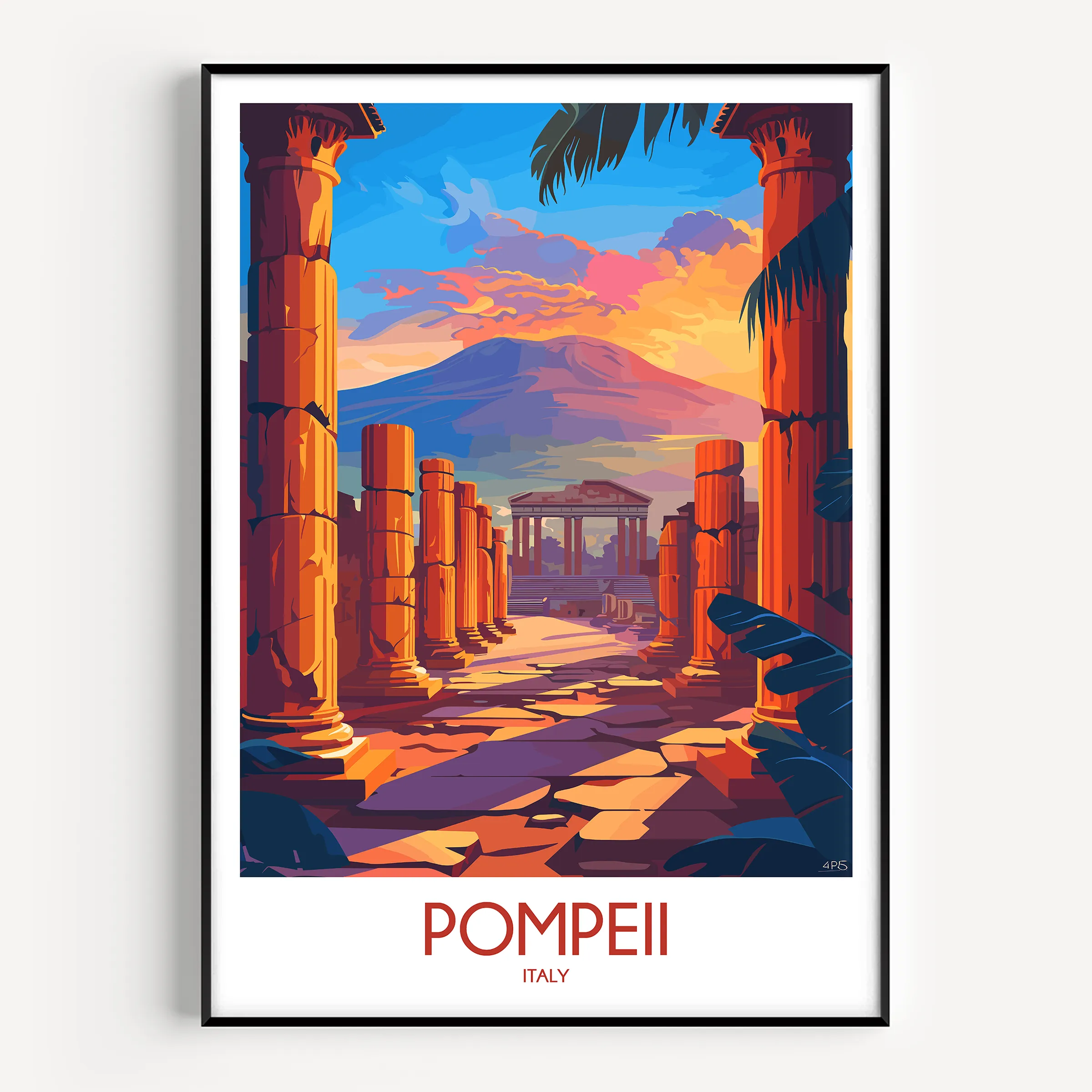 Pompeii Scenic Landscape Art