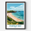 Portelet Bay Destination Art Gift