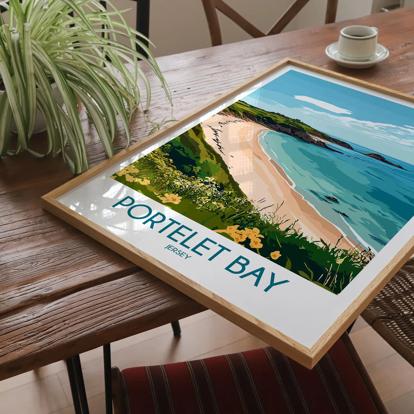 Portelet Bay Souvenir Poster Print
