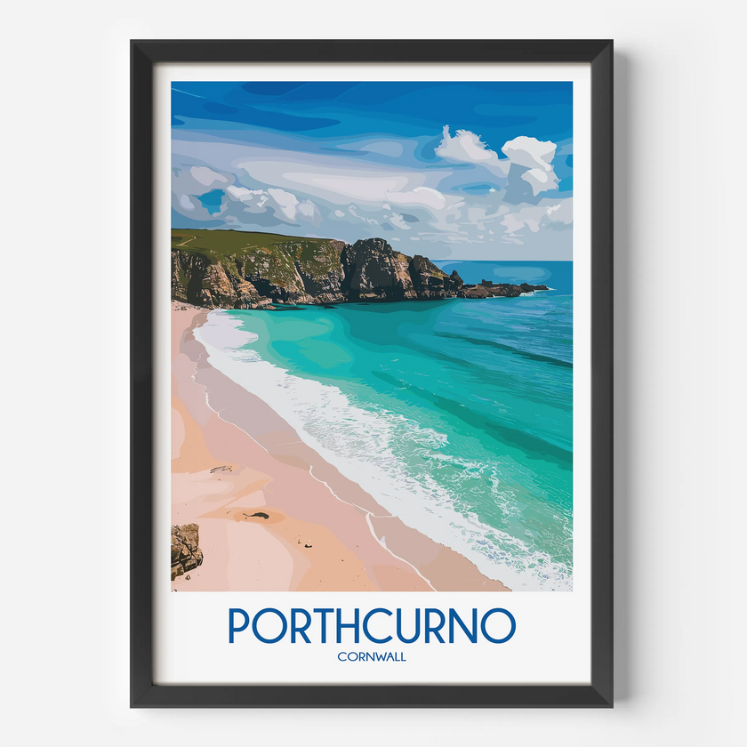 Porthcurno Scenic Landscape Art
