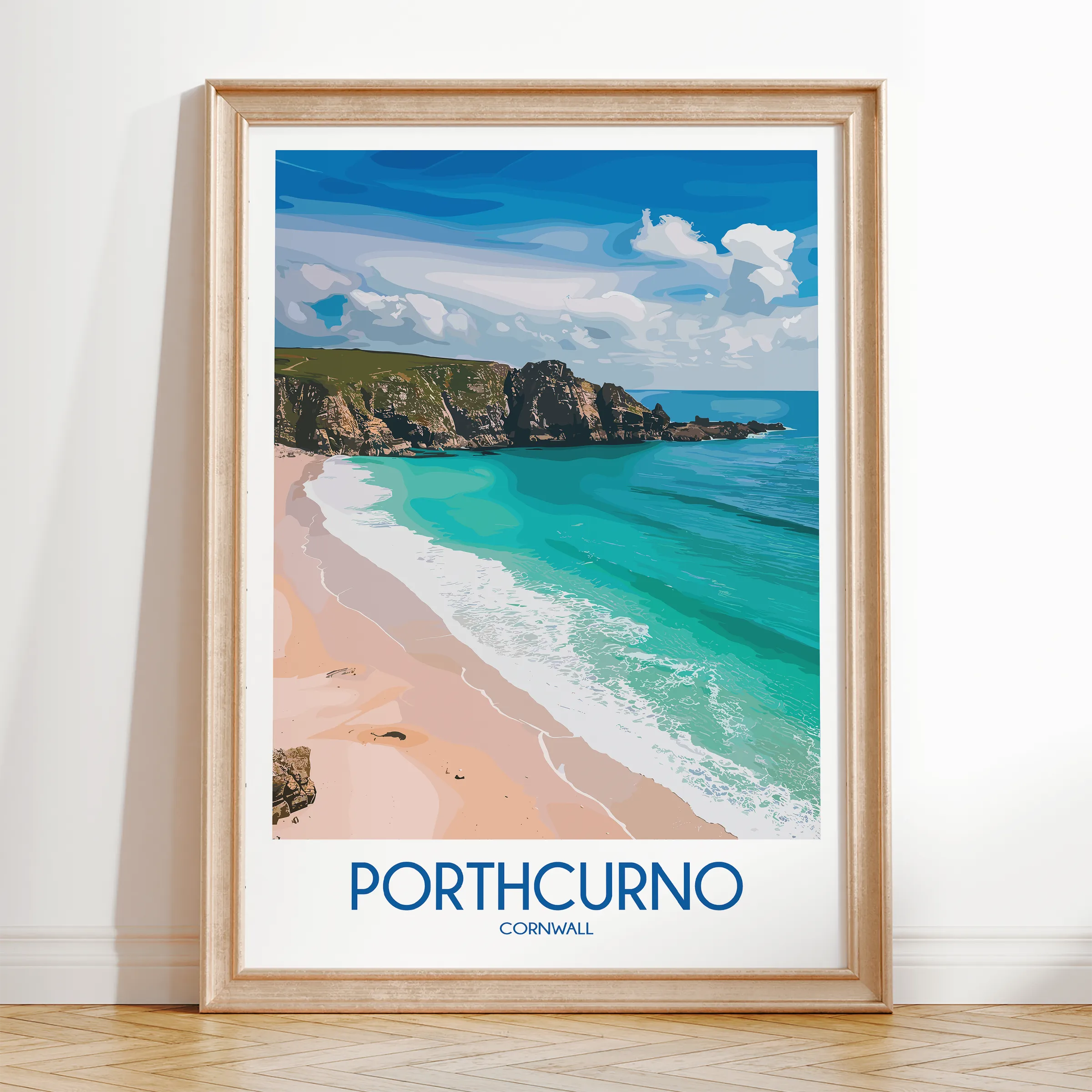 Porthcurno Souvenir Poster Print