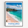 Porthcurno Vintage Style Print