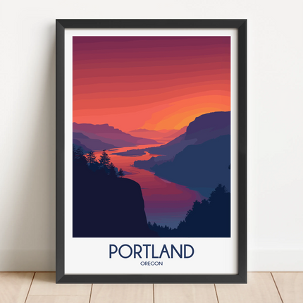Portland Modern Travel Poster