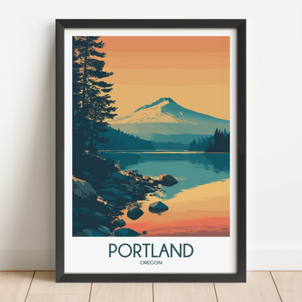 Portland Retro Travel Illustration