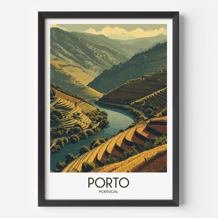 Porto Vintage Style Print