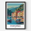 Portofino Modern Travel Poster