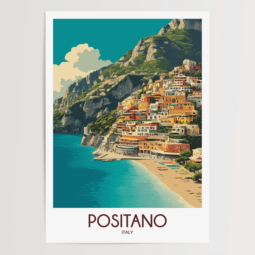 Positano Modern Travel Poster
