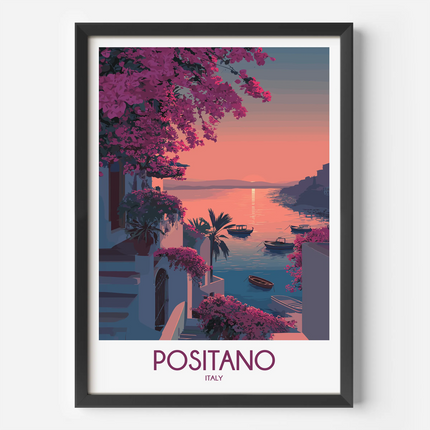 Positano Modern Travel Poster