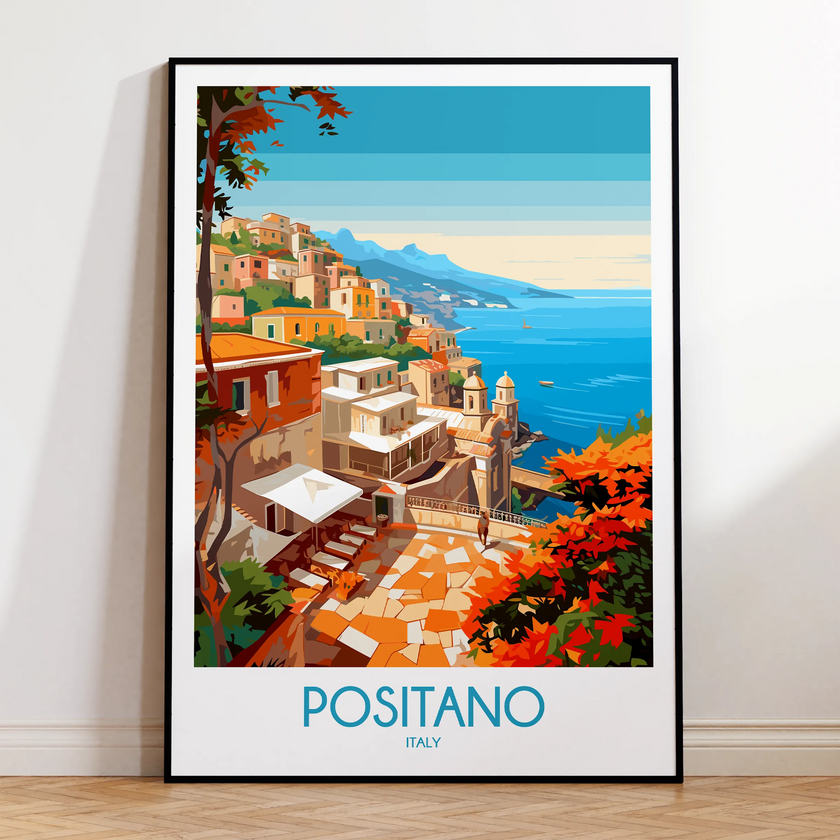 Positano Modern Travel Poster