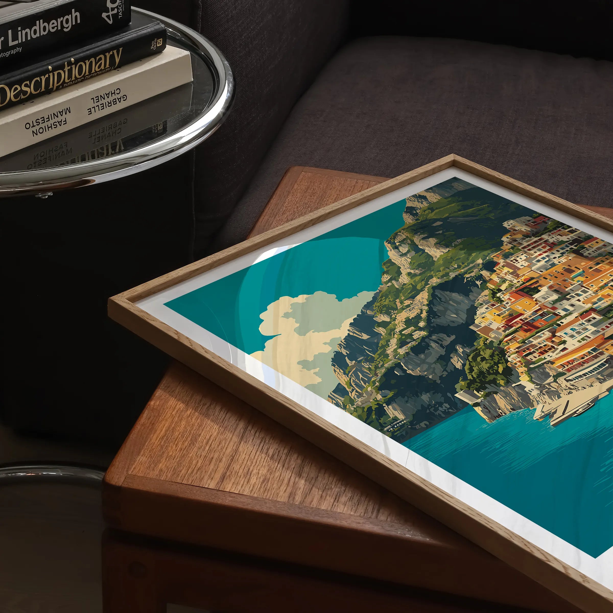 Positano Scenic Landscape Art