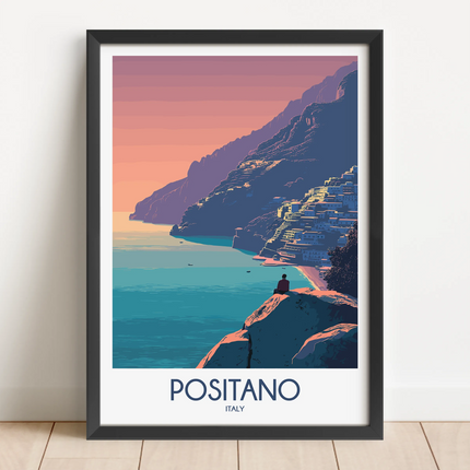 Positano Scenic Landscape Art