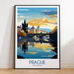 Prague Modern Travel Poster