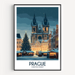 Prague Retro Travel Illustration