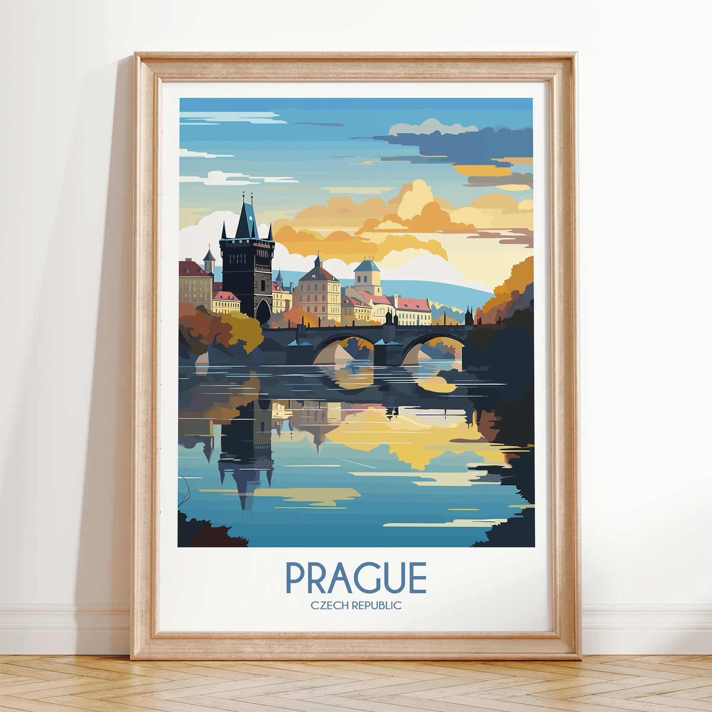 Prague Vintage Style Print