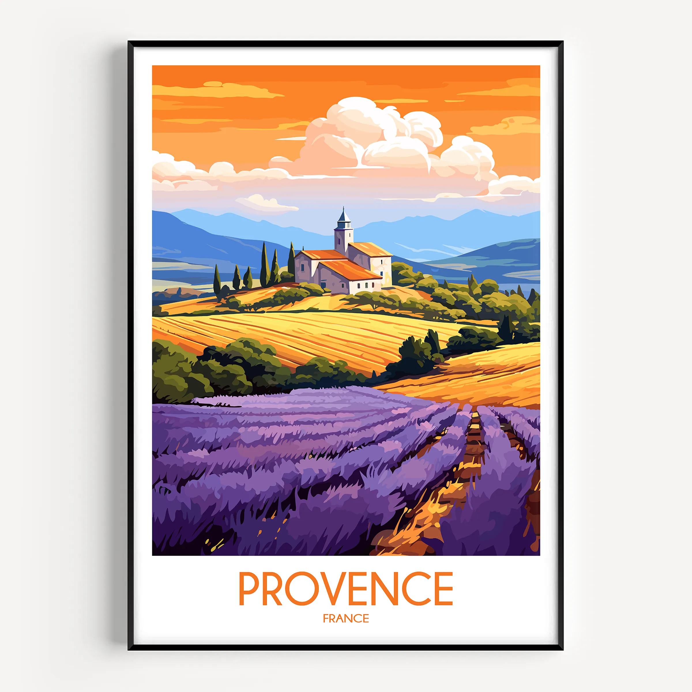 Provence Modern Travel Poster