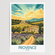 Provence Retro Travel Illustration