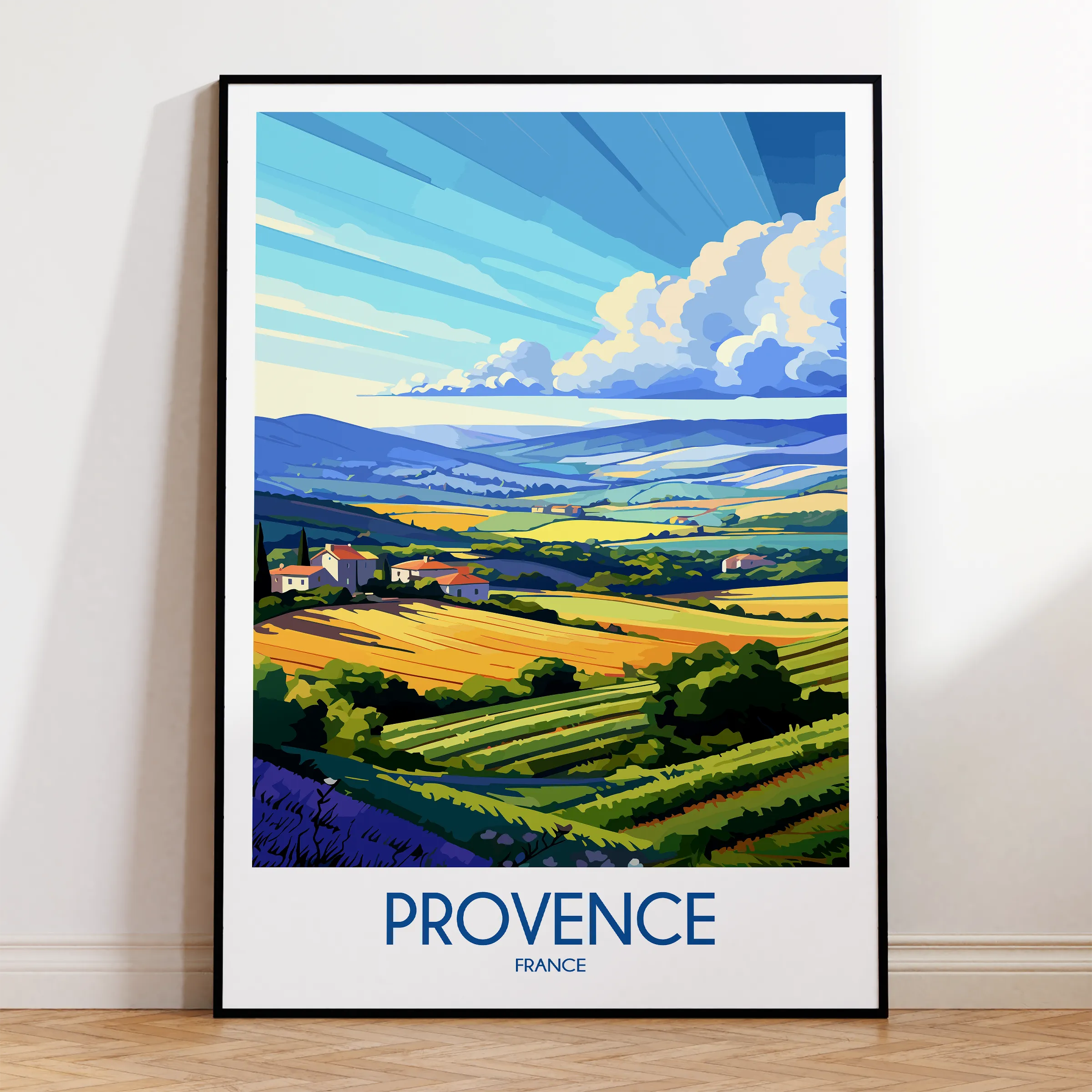 Provence Retro Travel Illustration