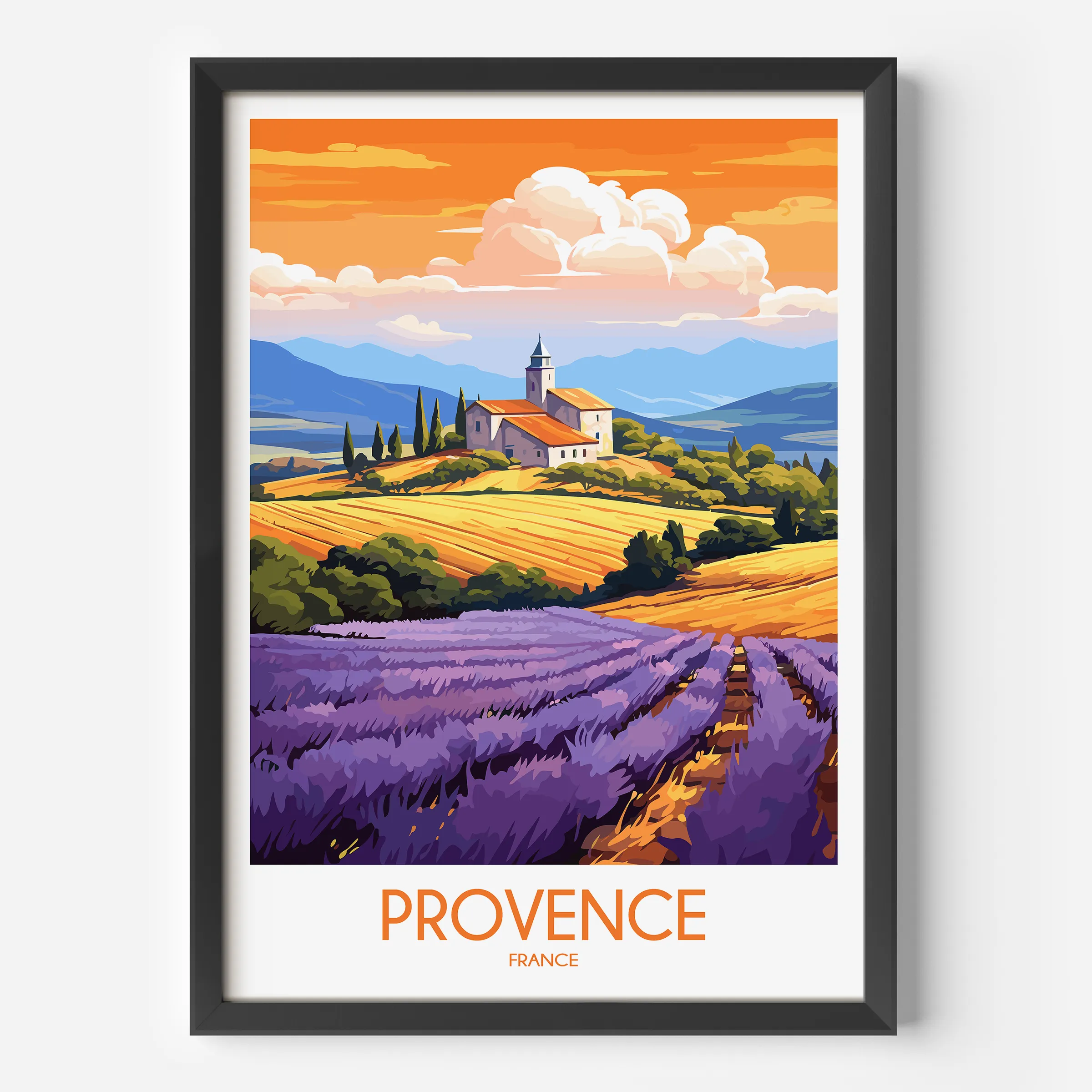 Provence Vintage Style Print