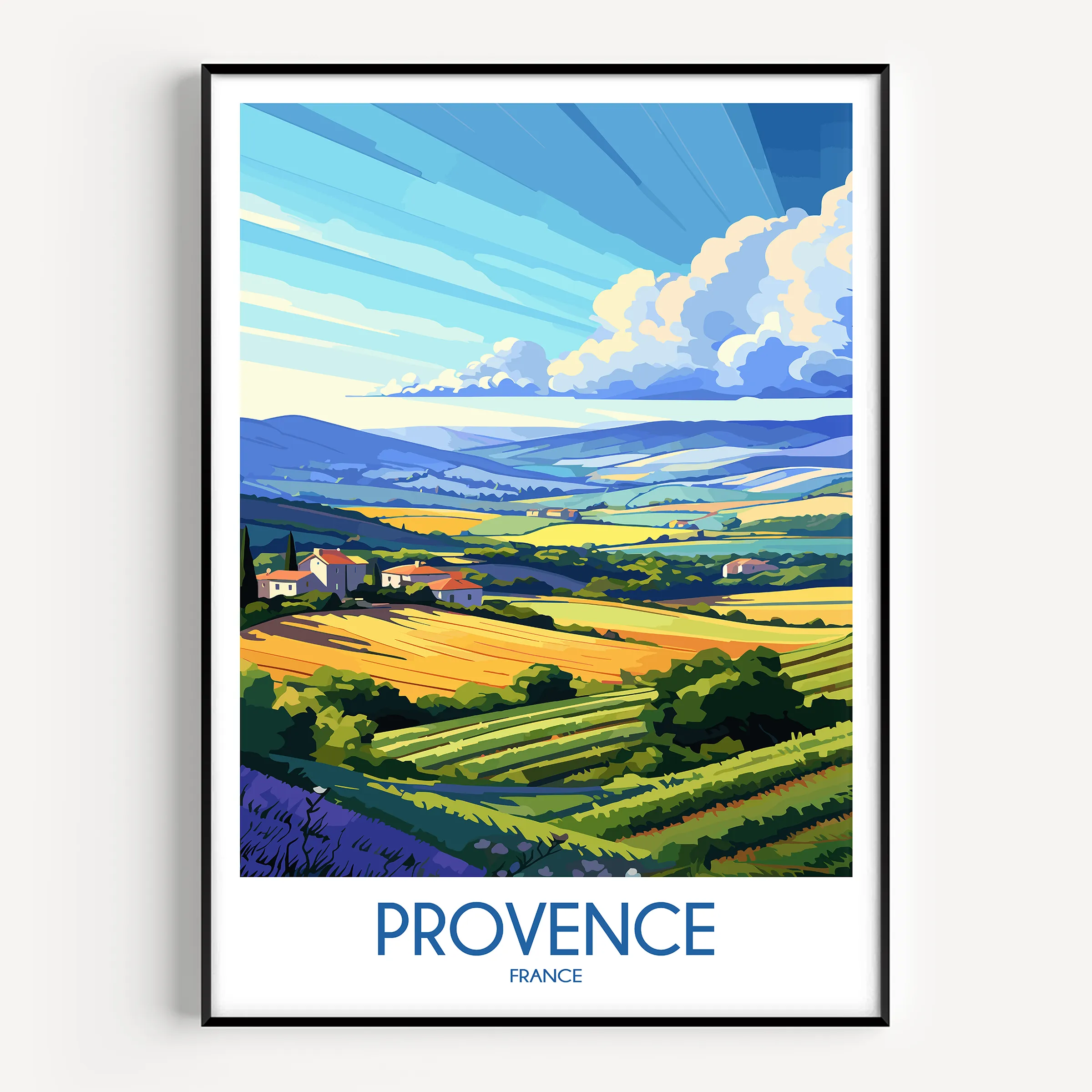Provence Vintage Style Print